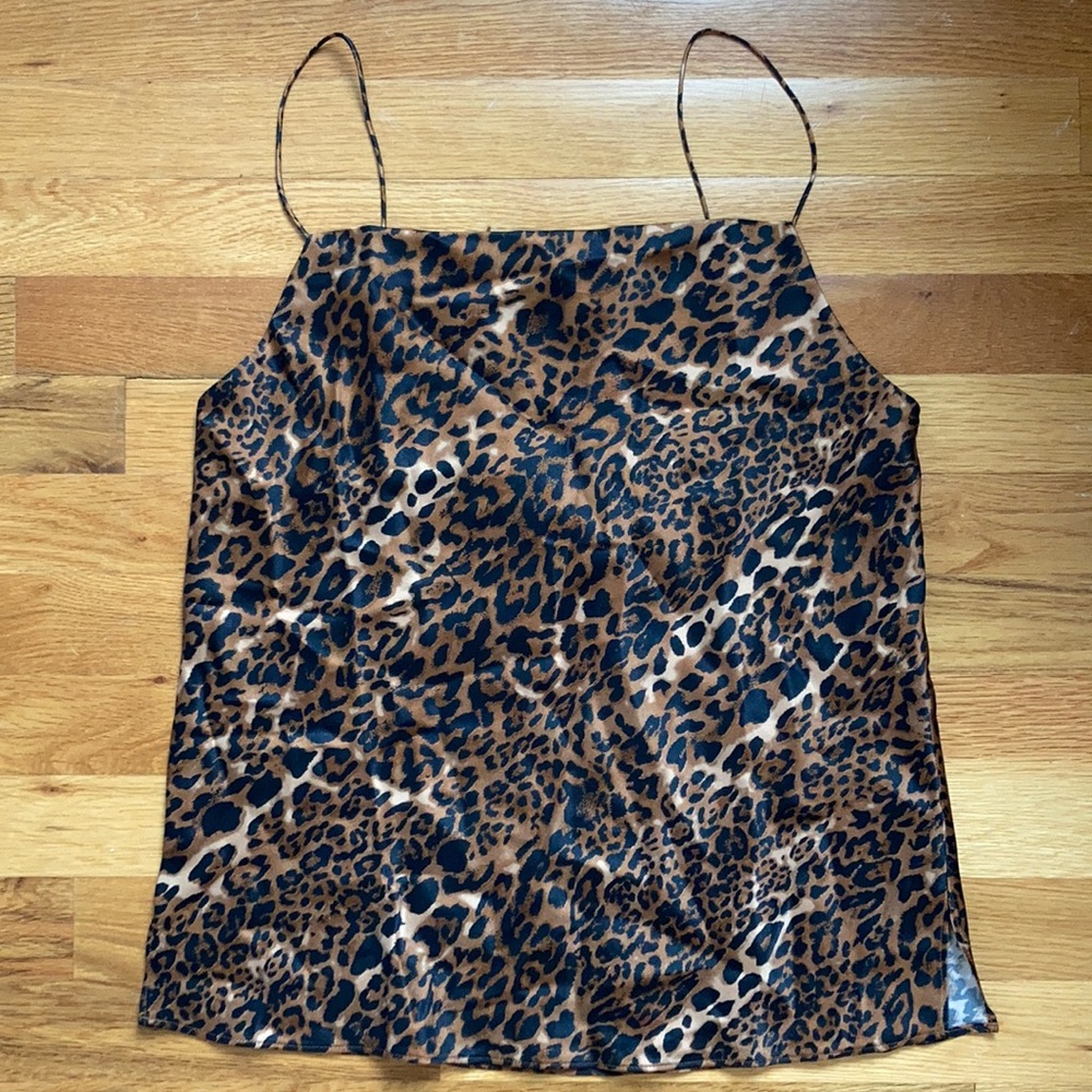 NWT Cami NYC Leopard Silk Tank